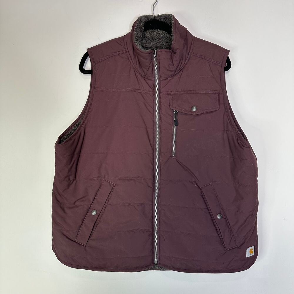Carhartt Maroon Quilted Vest